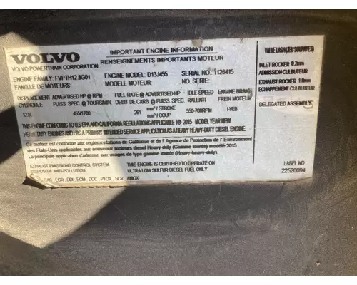 VOLVO D13 Engine Assembly