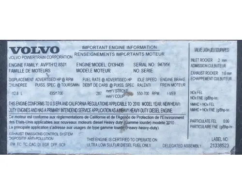VOLVO D13 Engine Assembly
