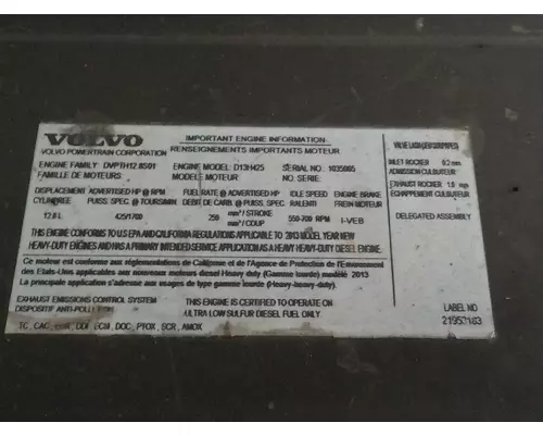 VOLVO D13 Engine Assembly