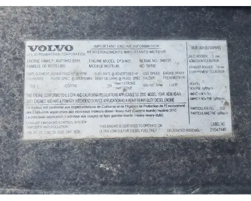 VOLVO D13 Engine Assembly