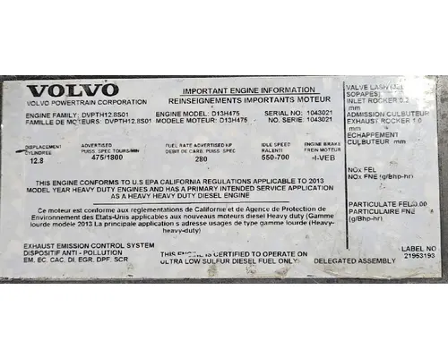 VOLVO D13 Engine Assembly