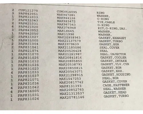 VOLVO D13 Engine Misc. Parts