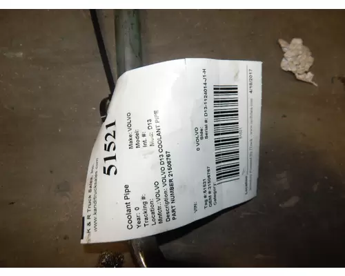 VOLVO D13 HOSE  TUBE