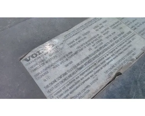 VOLVO D16 EPA 10 (MP10) ENGINE ASSEMBLY
