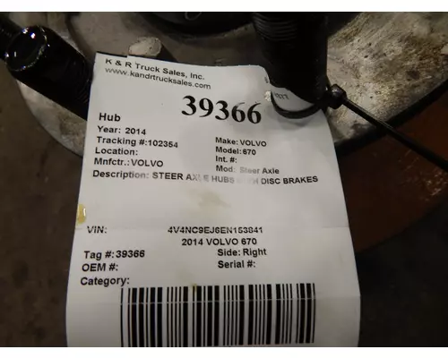 VOLVO Steer Axle  Hub