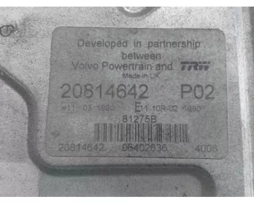 VOLVO VED12 BELOW 400 HP ENGINE CONTROL MODULE (ECM)