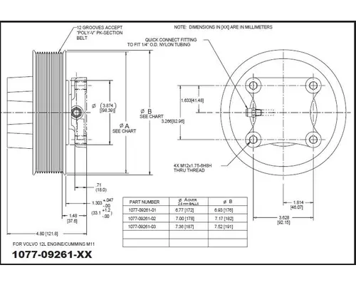 VOLVO VED12-Kysor_1077-09261-02 Fan Clutch