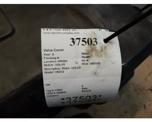 VOLVO VED12D VALVE, COVER