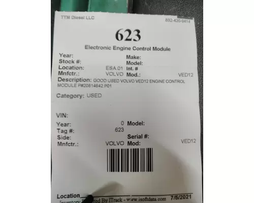 VOLVO VED12 Electronic Engine Control Module