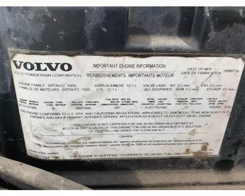 VOLVO VED12 Engine Assembly