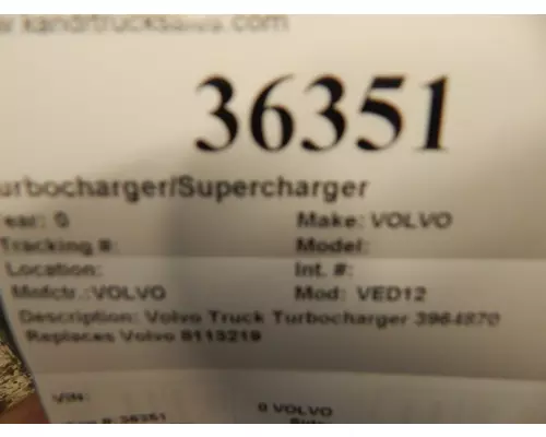 VOLVO VED12 TurbochargerSupercharger