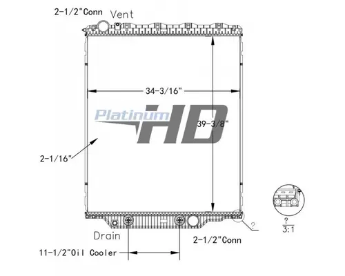 VOLVO VHD RADIATOR ASSEMBLY