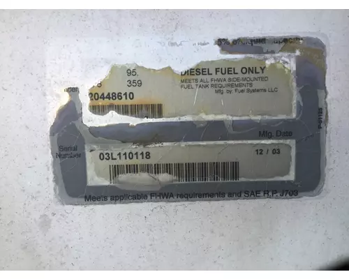 VOLVO VNL 1998-2003 FUEL TANK