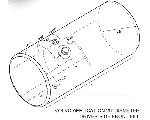 VOLVO VNL 1998-2003 FUEL TANK