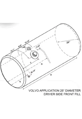 VOLVO VNL 1998-2003 FUEL TANK