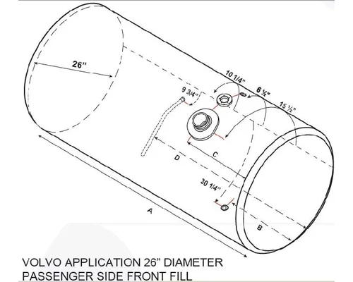 VOLVO VNL 1998-2003 FUEL TANK