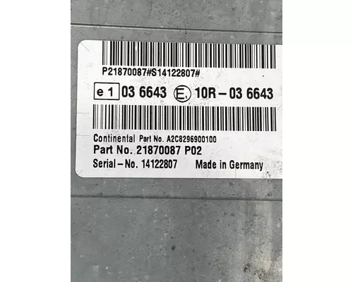 VOLVO VNL Gen 2 ECM (EGR Maintenance Reminder)