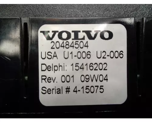 VOLVO VNL-Sleeper_20484504 AC Control