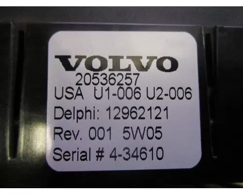VOLVO VNL-Sleeper_20536257 AC Control