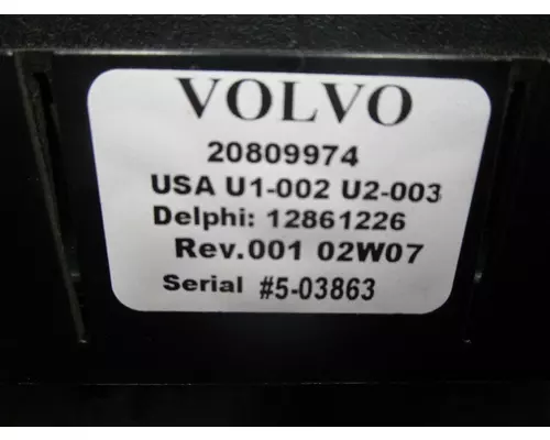 VOLVO VNL-Sleeper_20809974 AC Control