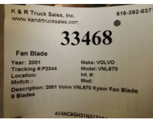 VOLVO VNL670 Fan Blade