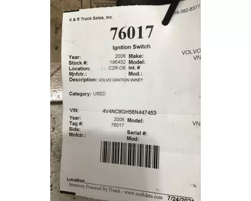 VOLVO VNL860 Ignition Switch