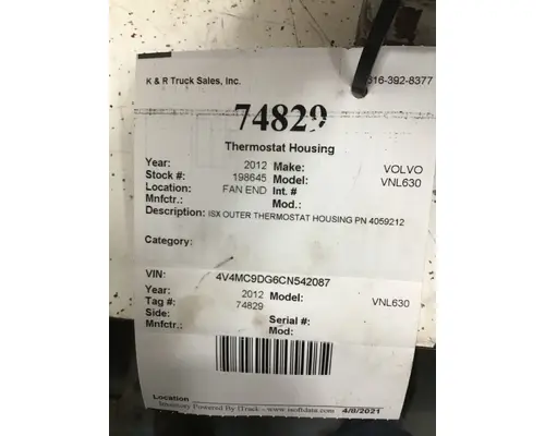 VOLVO VNL 214 Thermostat Housings