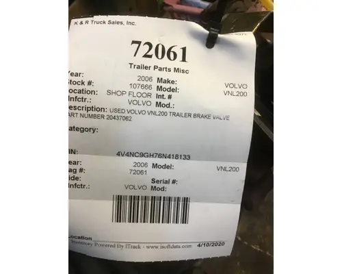 VOLVO VNL 944 Brake Valves