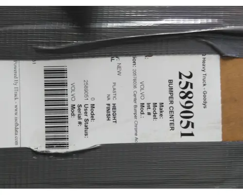 VOLVO VNL BUMPER CENTER