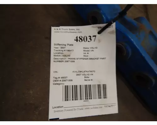 VOLVO VNL Block Stiffener