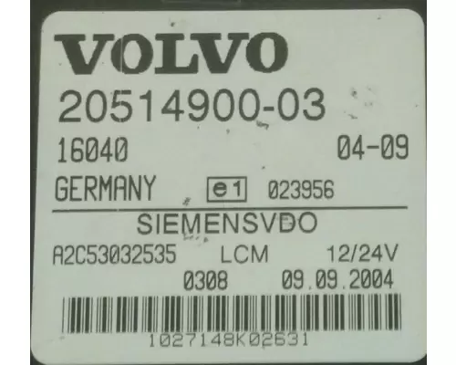 VOLVO VNL CHASSIS CONTROL MODULE (CCM)