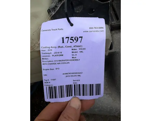 VOLVO VNL Cooling Assy. (Rad., Cond., ATAAC)