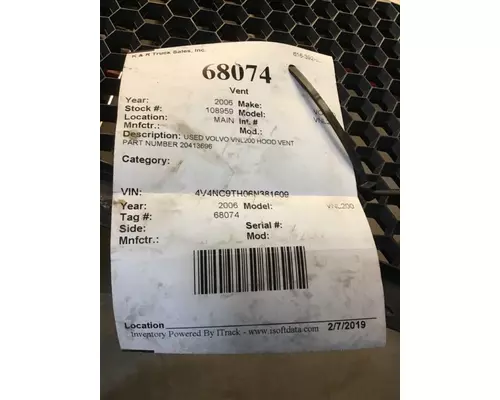 VOLVO VNL Dash Panel