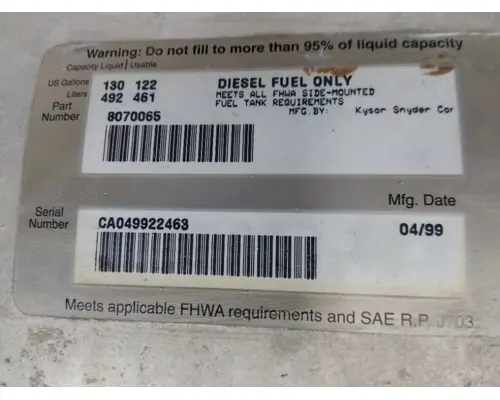 VOLVO VNL FUEL TANK