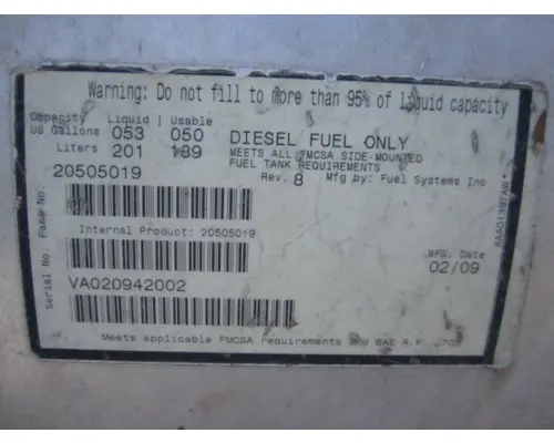 VOLVO VNL FUEL TANK
