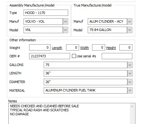 VOLVO VNL FUEL TANK