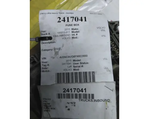 VOLVO VNL FUSE BOX