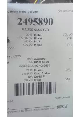 VOLVO VNL GAUGE CLUSTER