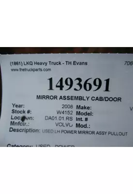 VOLVO VNL MIRROR ASSEMBLY CAB/DOOR