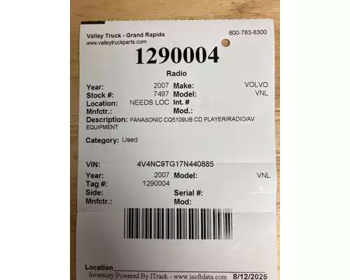 VOLVO VNL Radio