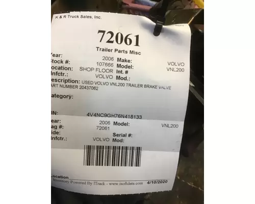 VOLVO VNL Valve, Brake