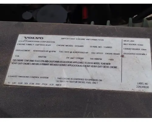 VOLVO VNL WHOLE TRUCK FOR RESALE