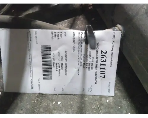 VOLVO VNL WINDSHIELD WASHER RESERVOIR