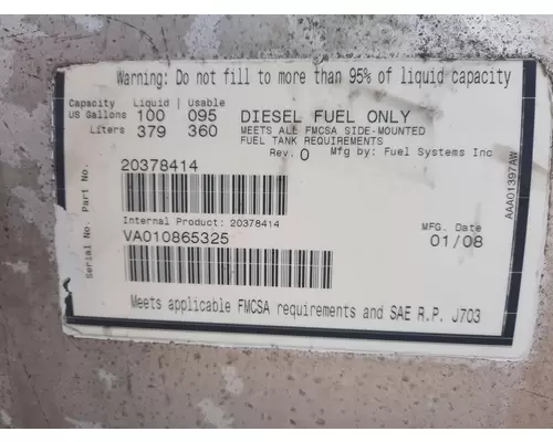 VOLVO VNM 1998-2003 FUEL TANK
