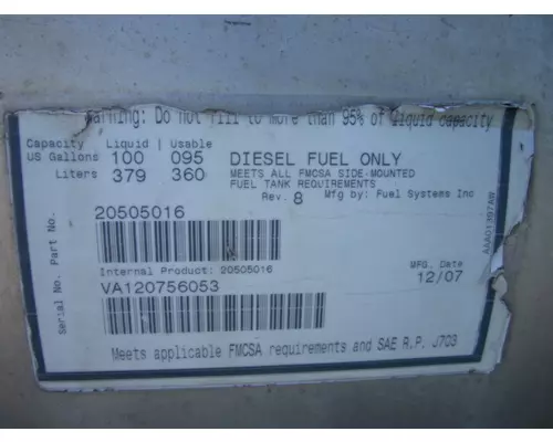 VOLVO VNM 1998-2003 FUEL TANK