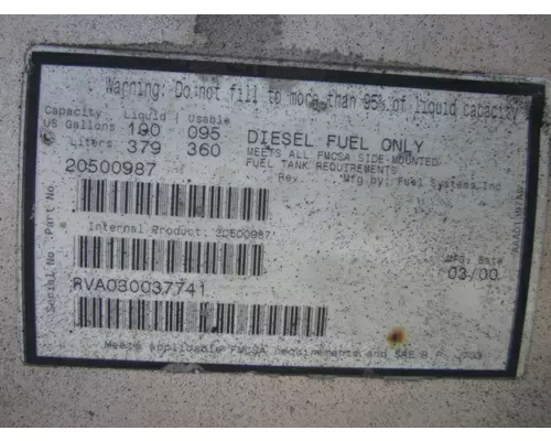 VOLVO VNM 1998-2003 FUEL TANK