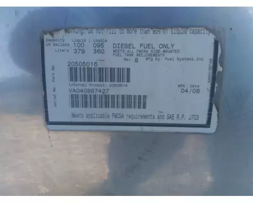 VOLVO VNM FUEL TANK