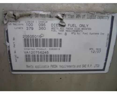 VOLVO VNM FUEL TANK