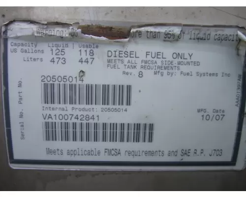 VOLVO VNM FUEL TANK