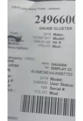 VOLVO VNM GAUGE CLUSTER
